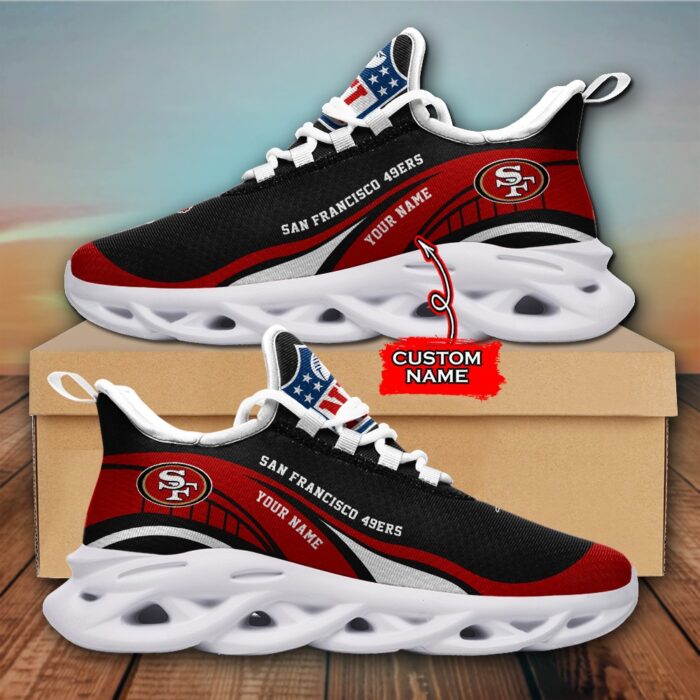 NFL San Francisco 49ers Max Soul Sneaker Monster Custom Name Style 2