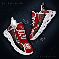 NFL San Francisco 49ers Red Logo Sneakers Max Soul Shoes