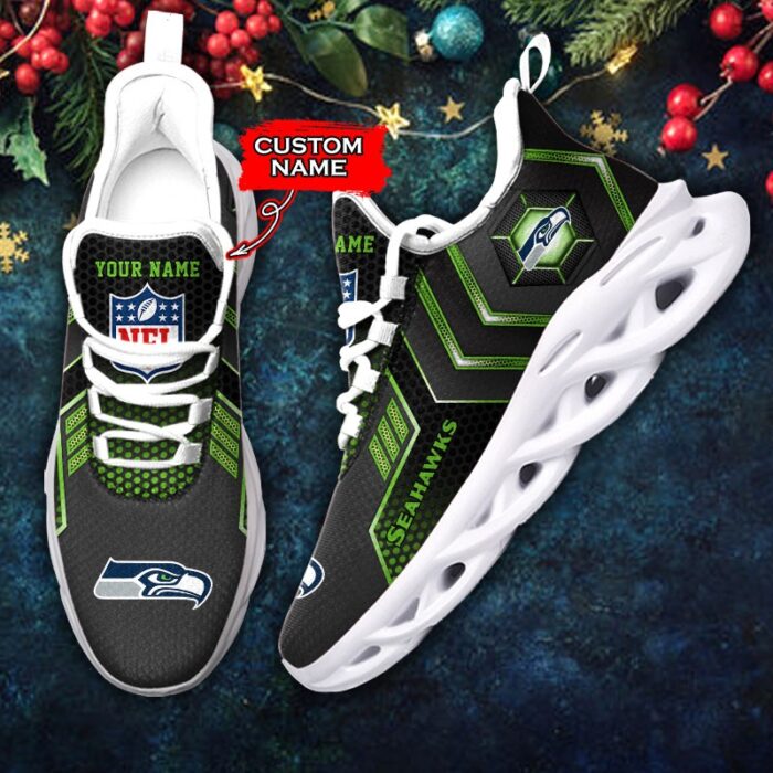 NFL Seattle Seahawks Max Soul Sneaker Custom Name 69HTN2390