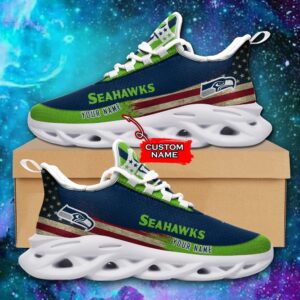 NFL Seattle Seahawks Max Soul Sneaker Monster Custom Name 42M12