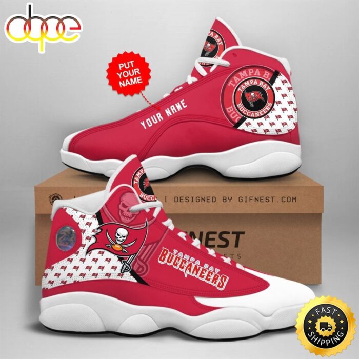 NFL Tampa Bay Buccaneers Custom Name Air Jordan 13 Shoes V1