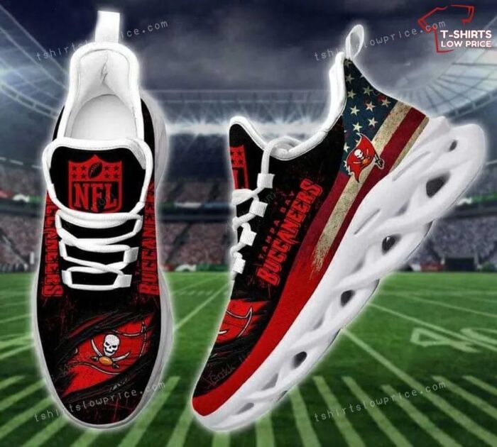 NFL Tampa Bay Buccaneers Red Black Max Soul Shoes Running Sneakers