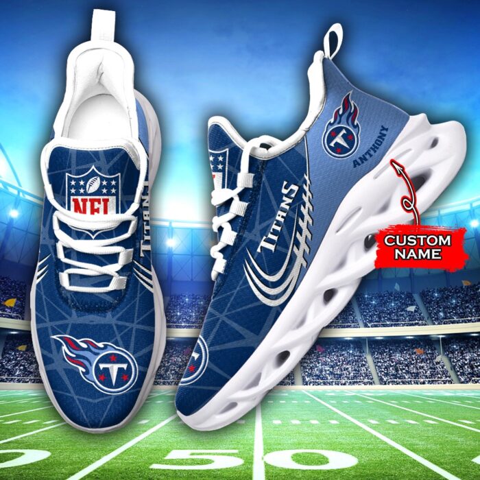 NFL Tennessee Titans Max Soul Sneaker Custom Name Ver 3