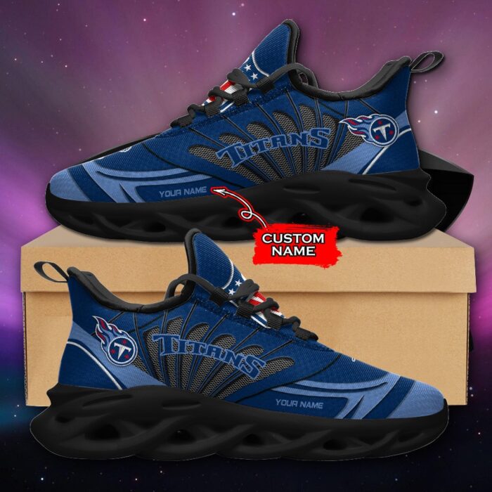 NFL Tennessee Titans Max Soul Sneaker Custom Name Ver 8