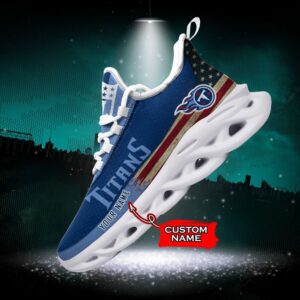 NFL Tennessee Titans Max Soul Sneaker Monster Custom Name 42M12