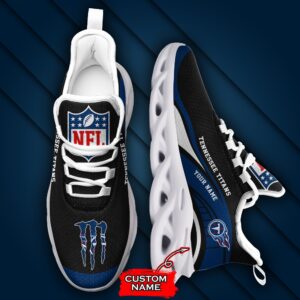 NFL Tennessee Titans Max Soul Sneaker Monster Custom Name Style 2