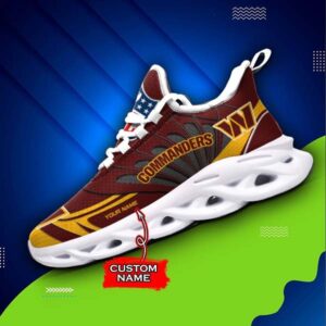 NFL Washington Commanders Max Soul Sneaker Custom Name 62M12