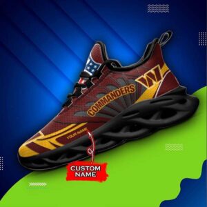 NFL Washington Commanders Max Soul Sneaker Custom Name 62M12