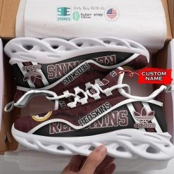 NFL Washington Redskins Custom Name Brown White Max Soul Shoes