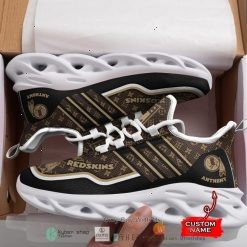 NFL Washington Redskins Custom Name Dark Brown Max Soul Shoes