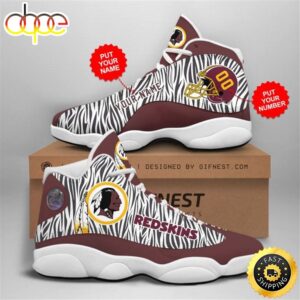 NFL Washington Redskins Custom Name Number Air Jordan 13 Shoes V3