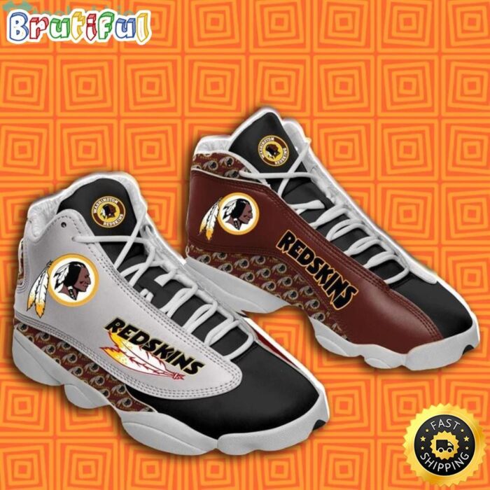 NFL Washington Redskins Grey Brown Air Jordan 13 Shoes