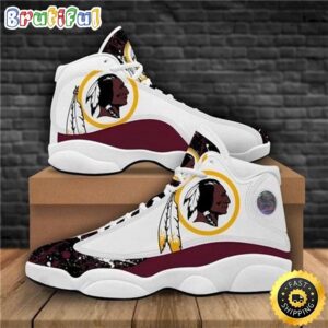 NFL Washington Redskins White Brown Logo Air Jordan 13 Shoes