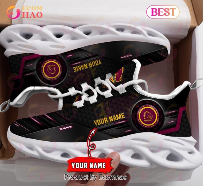 NRL Brisbane Broncos Custom Name 2023 New Max Soul Shoes V1