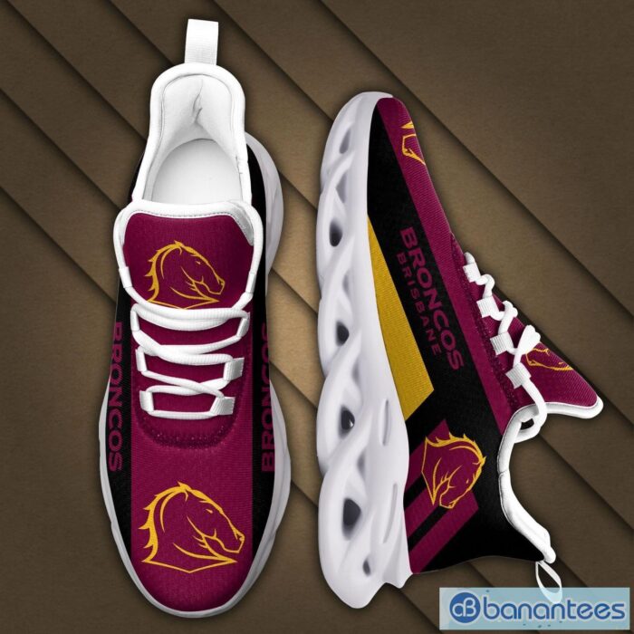 NRL Brisbane Broncos Maroon Black Max Soul Shoes