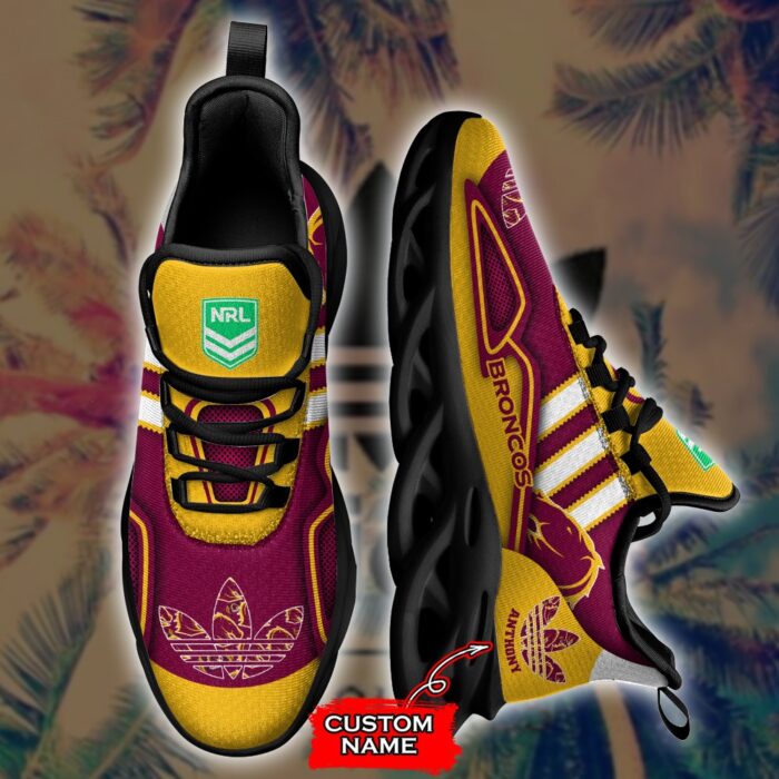 NRL Brisbane Broncos Max Soul Sneaker Adidas 34 M12HTN3244