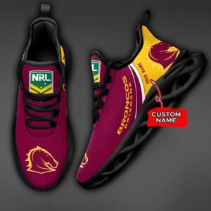 NRL Brisbane Broncos Max Soul Sneaker Custom Name C44