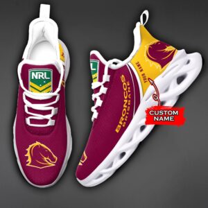 NRL Brisbane Broncos Max Soul Sneaker Custom Name C44