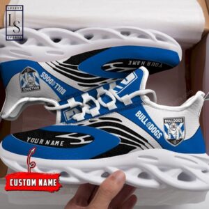 NRL Canterbury-Bankstown Bulldogs Custom Name Blue White Max Soul Shoes V2