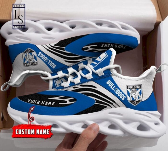 NRL Canterbury-Bankstown Bulldogs Custom Name Blue White Max Soul Shoes V2