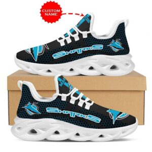 NRL Cronulla-Sutherland Sharks Custom Name Max Soul Shoes V7