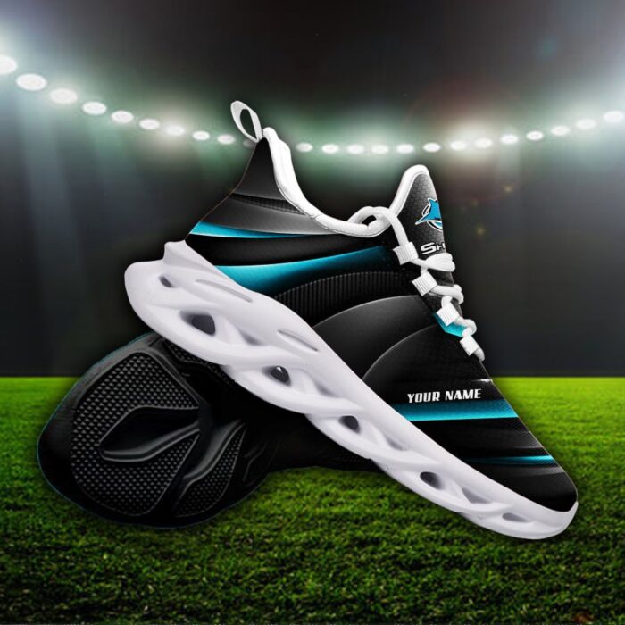 NRL Cronulla-Sutherland Sharks Custom Name Max Soul Sneaker 83