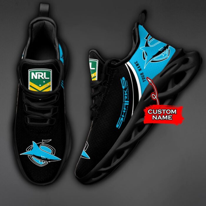 NRL Cronulla-Sutherland Sharks Max Soul Sneaker Custom Name C47