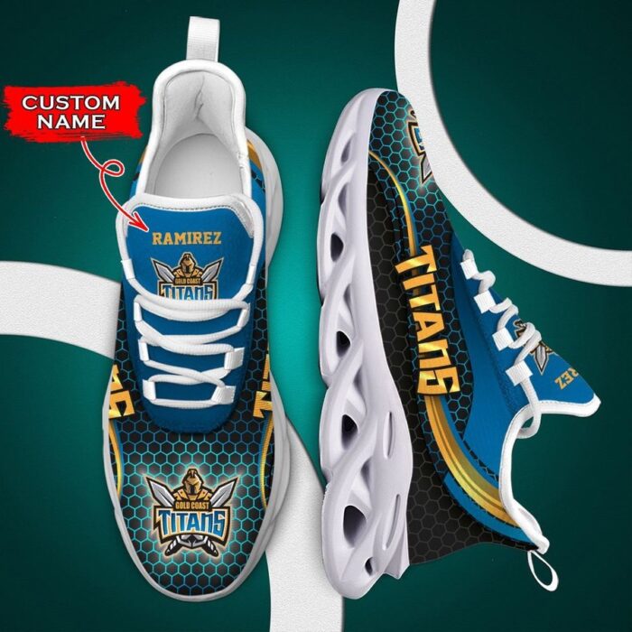 NRL Gold Coast Titans Custom Name Max Soul Shoes V1