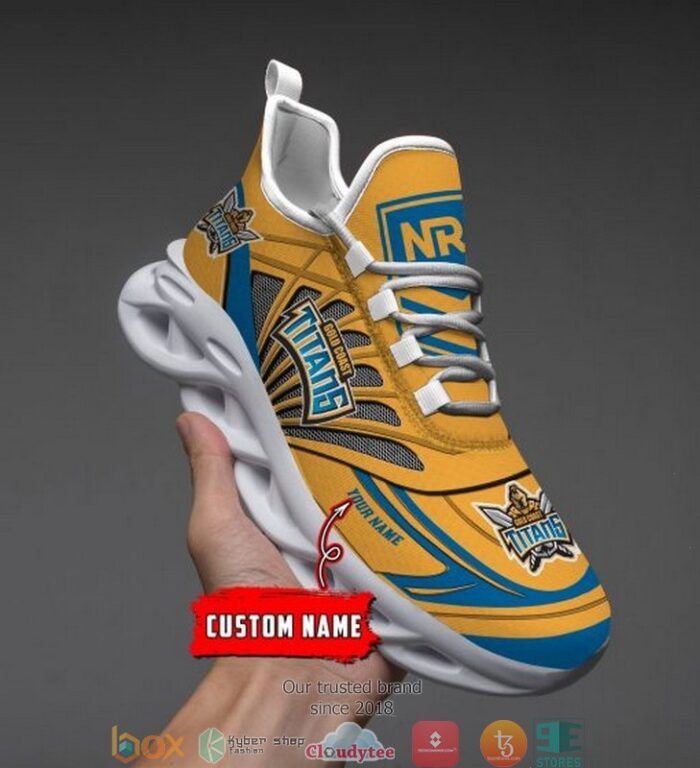 NRL Gold Coast Titans Custom Name Max Soul Shoes V4