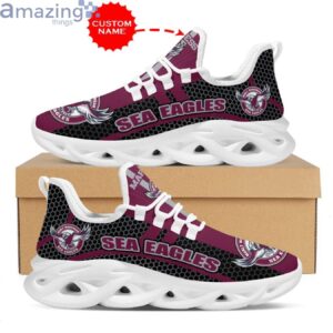 NRL Manly Warringah Sea Eagles Custom Name Maroon Black Max Soul Shoes