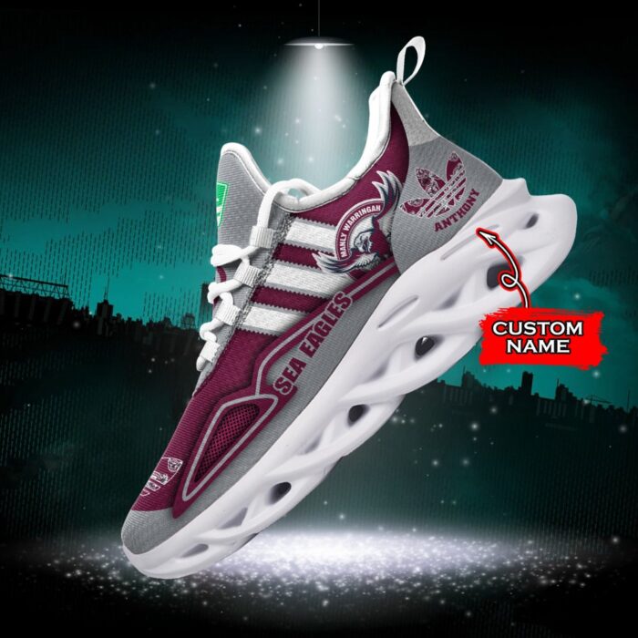 NRL Manly Warringah Sea Eagles Max Soul Sneaker Adidas 34 M12HTN3249