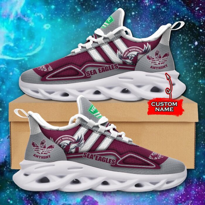 NRL Manly Warringah Sea Eagles Max Soul Sneaker Adidas 34 M12HTN3249