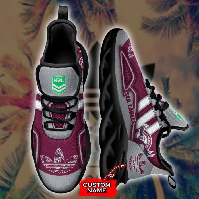 NRL Manly Warringah Sea Eagles Max Soul Sneaker Adidas 34 M12HTN3249