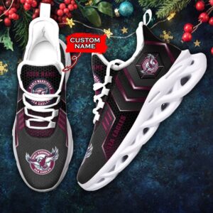 NRL Manly Warringah Sea Eagles Max Soul Sneaker Custom Name D01