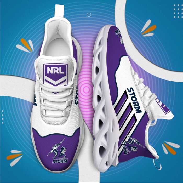 NRL Melbourne Storm Purple White Max Soul Shoes V10