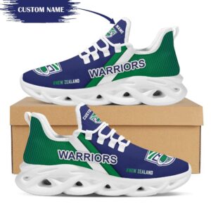 NRL New Zealand Warriors Custom Name Blue Green Max Soul Shoes V2