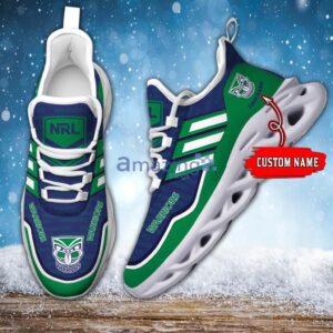 NRL New Zealand Warriors Custom Name Blue Green Max Soul Shoes V5