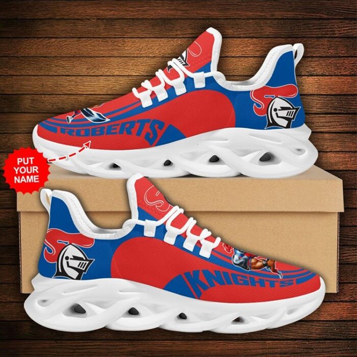 NRL Newcastle Knights Custom Name Red Max Soul Shoes