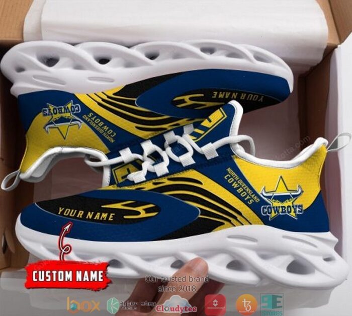 NRL North Queensland Cowboys Custom Name Max Soul Shoes V4