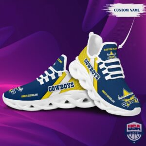 NRL North Queensland Cowboys Custom Name Max Soul Shoes V5