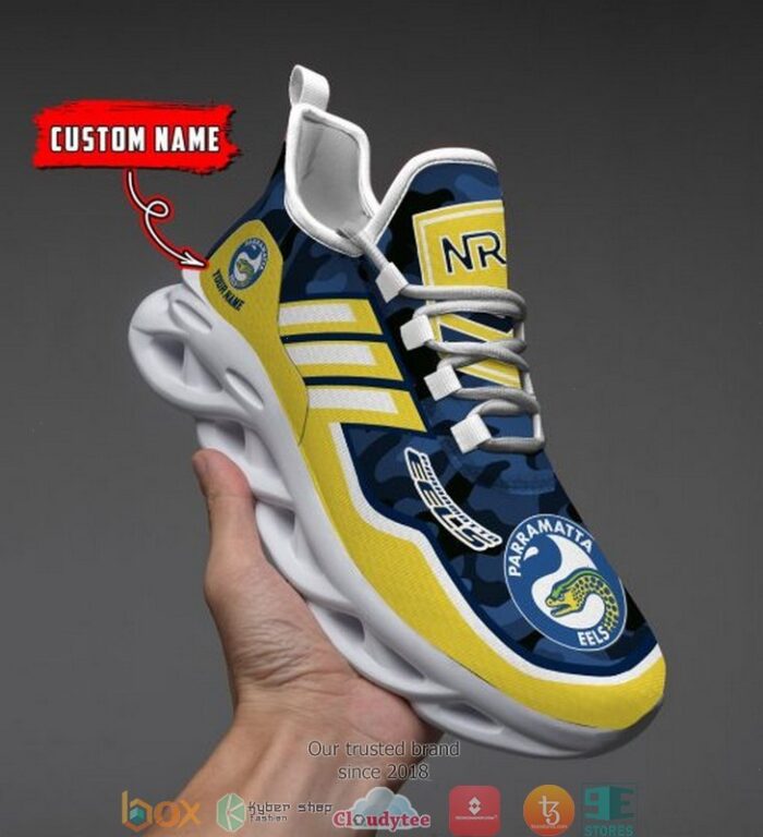 NRL Parramatta Eels Custom Name Camo Max Soul Shoes