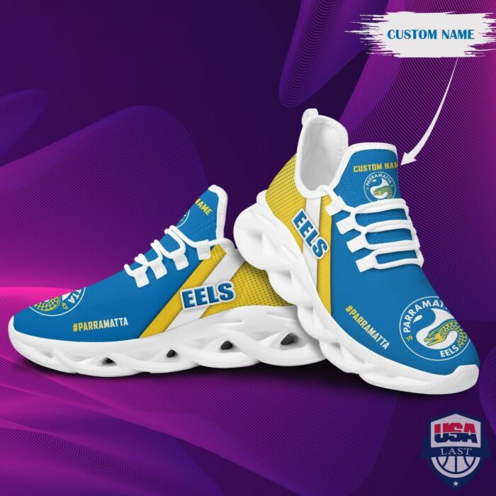 NRL Parramatta Eels Custom Name Max Soul Shoes V6