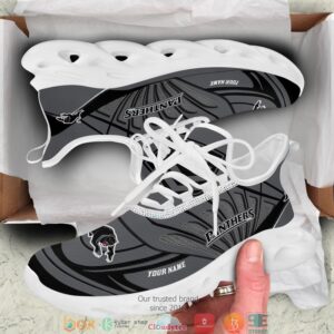 NRL Penrith Panthers Custom Name Gray Black Max Soul Shoes V2