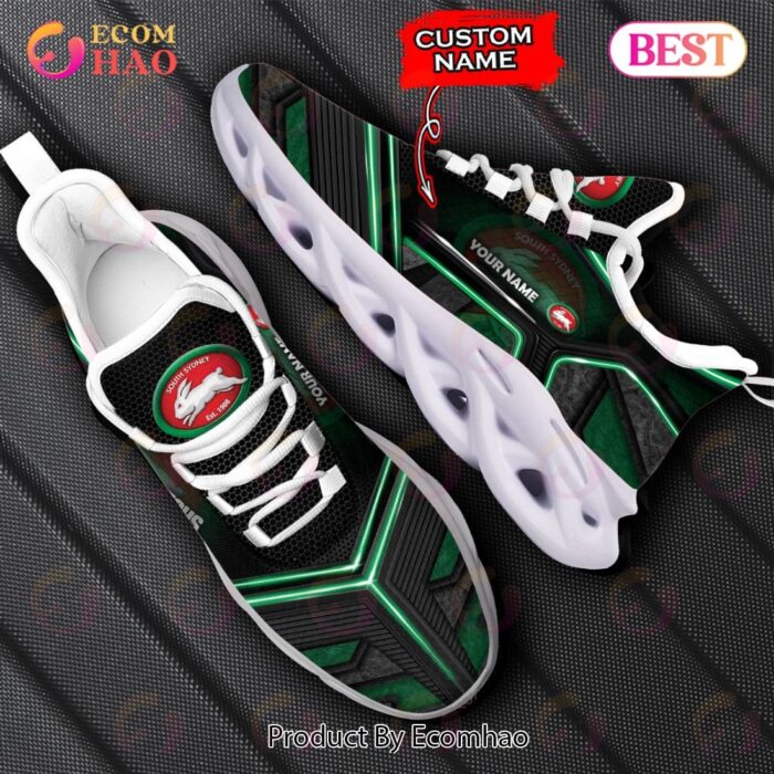 NRL South Sydney Rabbitohs Custom Name 2023 New Max Soul Shoes V2