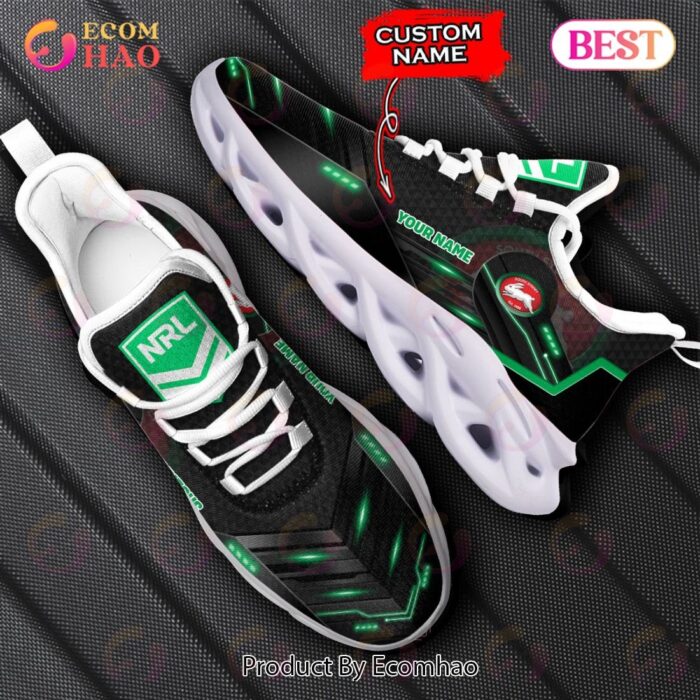 NRL South Sydney Rabbitohs Custom Name 2023 New Max Soul Shoes V3