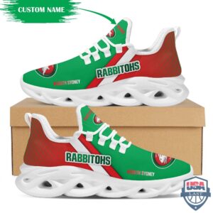 NRL South Sydney Rabbitohs Custom Name Max Soul Shoes