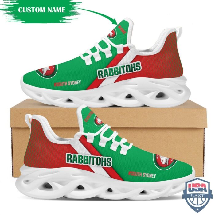 NRL South Sydney Rabbitohs Custom Name Max Soul Shoes