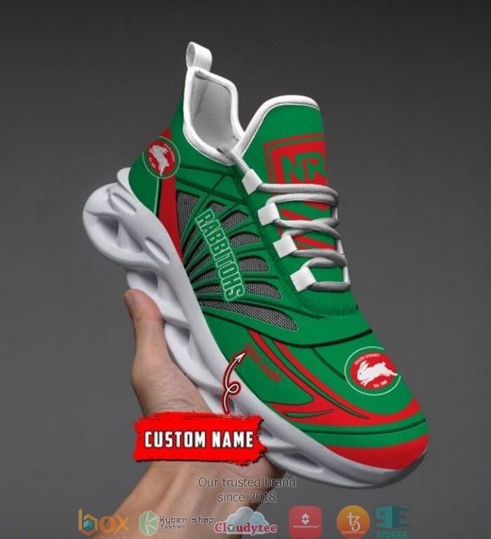 NRL South Sydney Rabbitohs Custom Name Max Soul Shoes V4