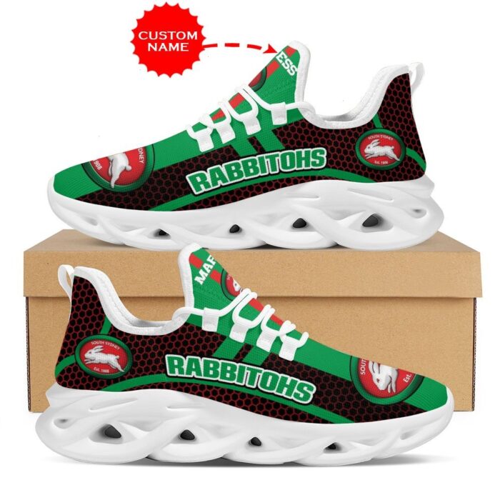 NRL South Sydney Rabbitohs Custom Name Max Soul Shoes V8