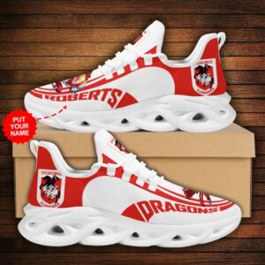 NRL St. George Illawarra Dragons Custom Name Clunky Max Soul Shoes